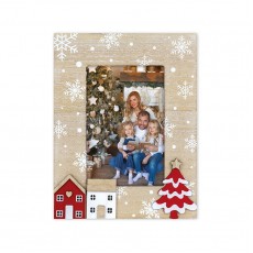 Christmas "Agordo" Red House 4x6" Photo Frame